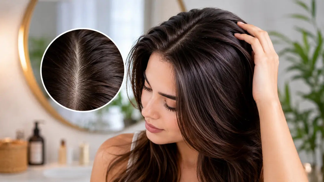 Woman with healthy full hair illustrating Hair Density Improvement and scalp care