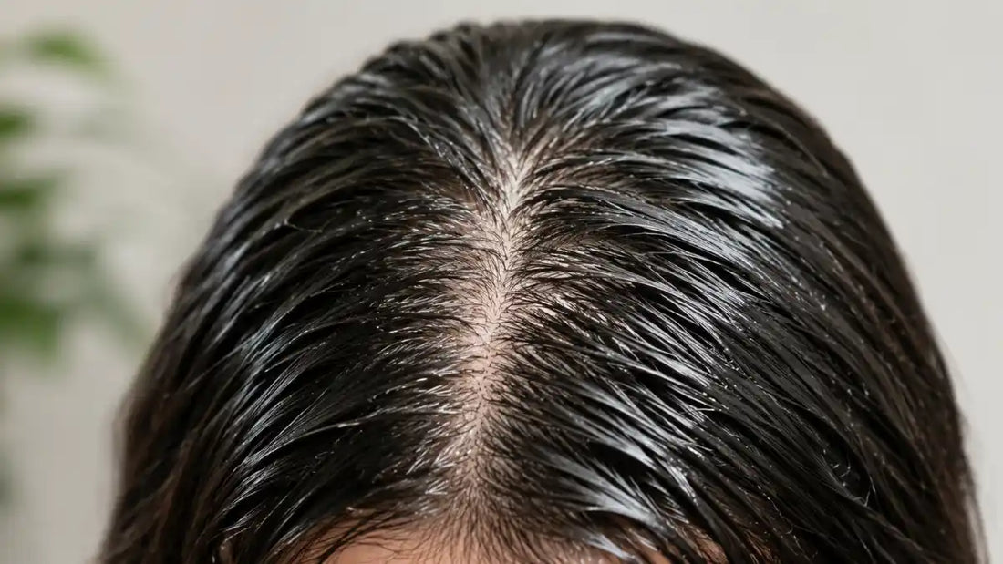 Healthy scalp showing proper Oily Scalp Care with clean hair and balanced natural oils.