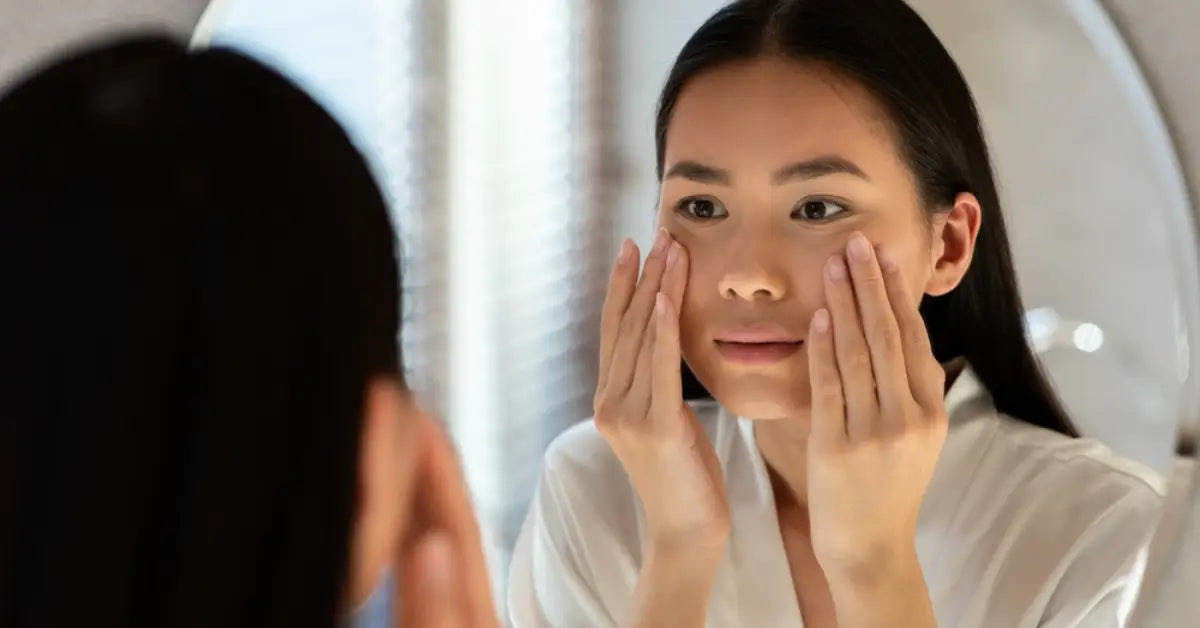 A woman following a balanced Oily Skin Care Routine for clear skin