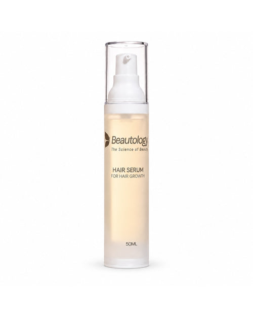 Beautology Hair Growth Serum, 50ml pump bottle, on a plain white background